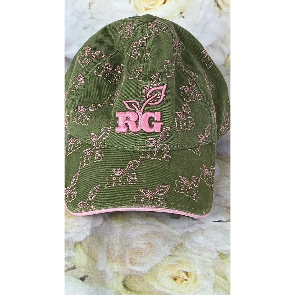 Realtree Girl Embroidered Hat Green Pink RG Cap Adjustable Strapback OS Cotton